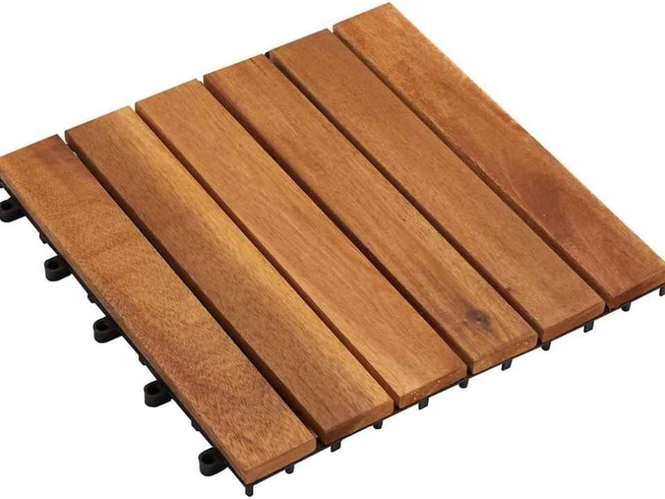 Exquisite Acacia Wood Interlocking Deck Tiles - Durable Outdoor Flooring Solution